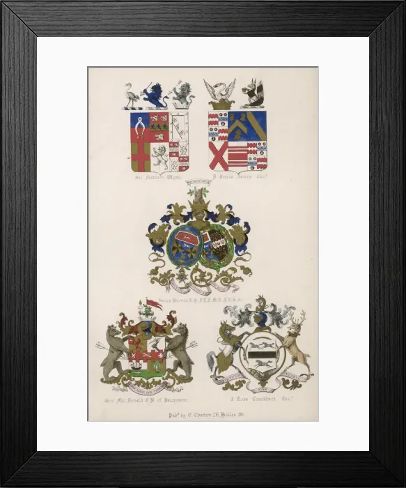 Framed Print : Family Coats of Arms 16 Framed Print : Family Coats of Arms 16