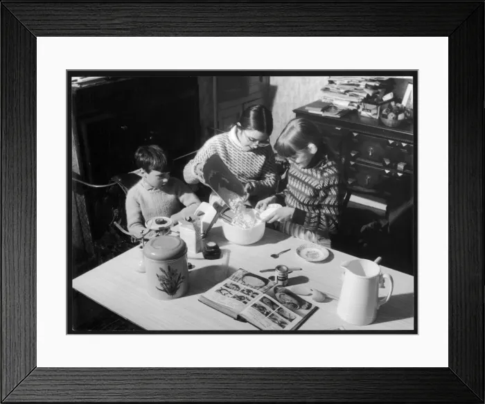 Framed Print : Children Cooking Framed Print : Children Cooking