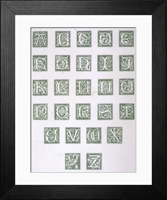 Framed Print : C16 Alphabet - 2 Framed Print : C16 Alphabet - 2