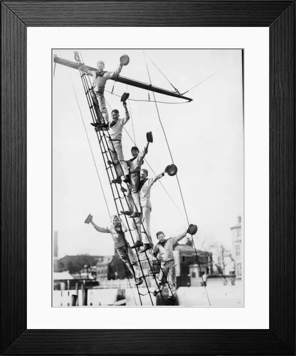 Framed Print : Boys on Ship Framed Print : Boys on Ship