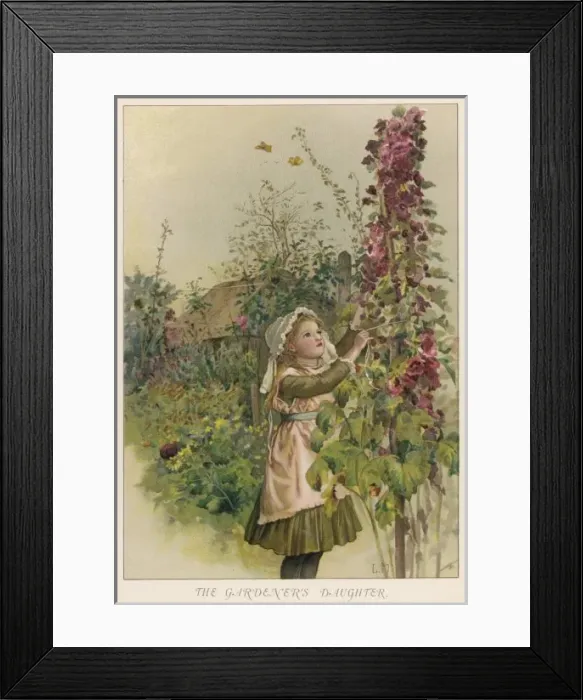 Framed Print : GARDENERs DAUGHTER 1890 Framed Print : GARDENERs DAUGHTER 1890
