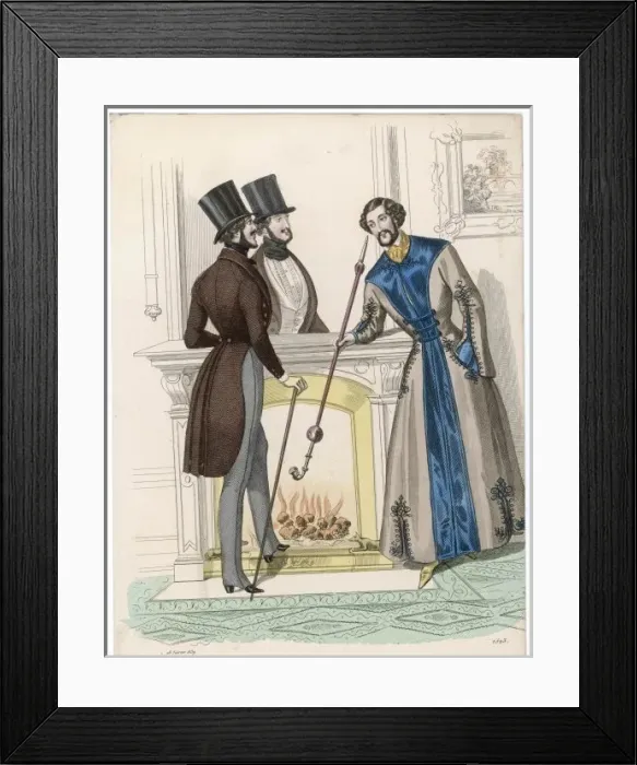 Framed Print : Dressing Gown & Pipe Framed Print : Dressing Gown & Pipe