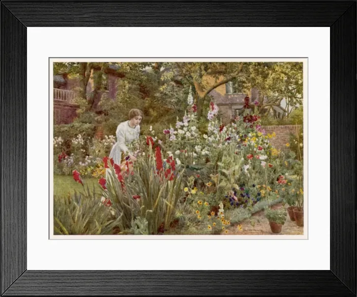 Framed Print : Garden / Mrs Spooner 1908 Framed Print : Garden / Mrs Spooner 1908