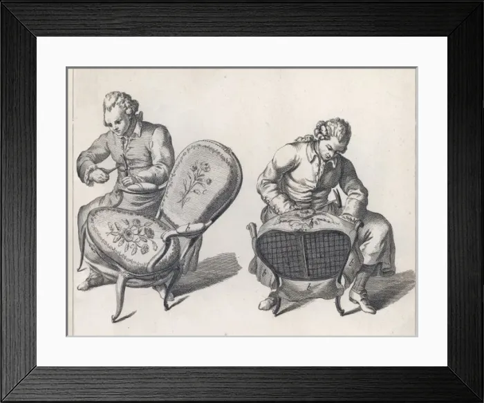 Framed Print : Chair-Making C1760 Framed Print : Chair-Making C1760