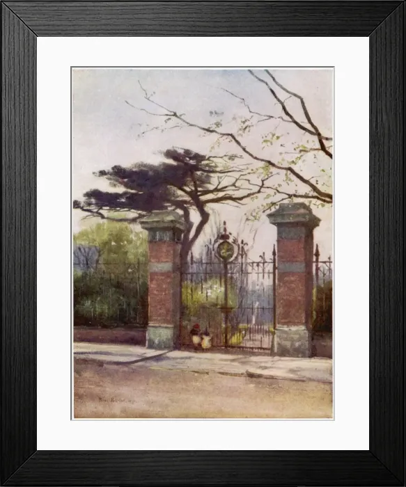 Framed Print : Botanical Garden Chelsea Framed Print : Botanical Garden Chelsea