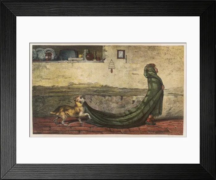 Framed Print : Dog Carries Train Framed Print : Dog Carries Train