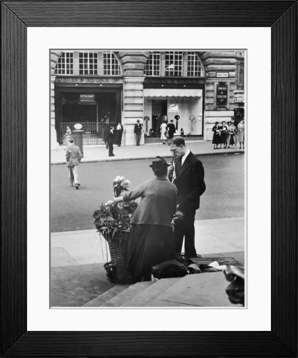 Framed Print : Flower Stall 1939 Framed Print : Flower Stall 1939
