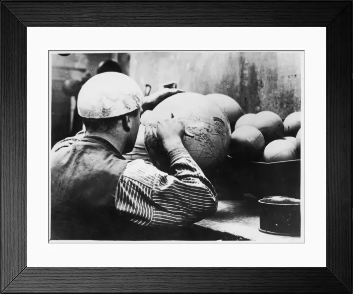 Framed Print : Globe Making 1930S Framed Print : Globe Making 1930S