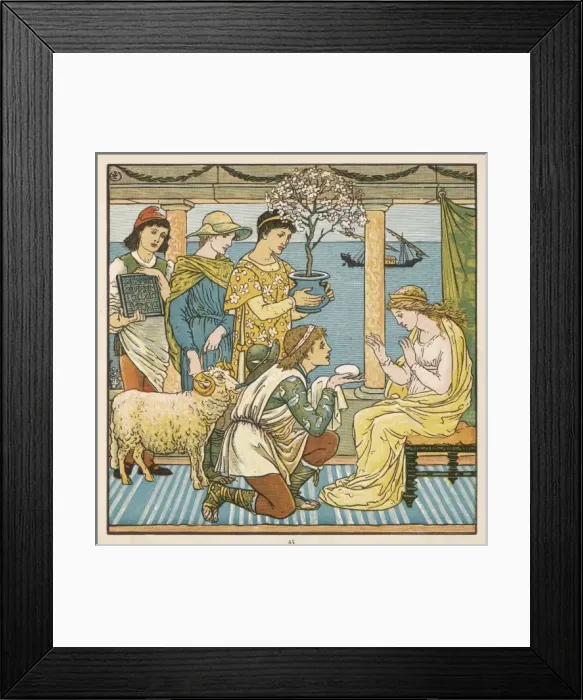 Framed Print : Four Presents Crane 1878 Framed Print : Four Presents Crane 1878