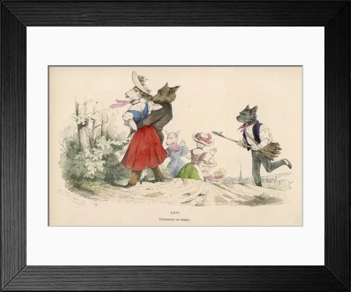 Framed Print : Sheep Rescued from Wolf Framed Print : Sheep Rescued from Wolf
