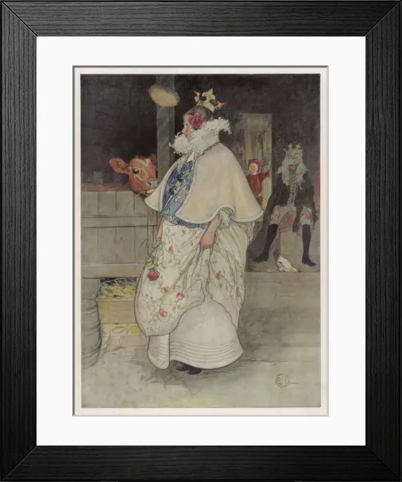 Framed Print : Princess & Cow 1907 Framed Print : Princess & Cow 1907