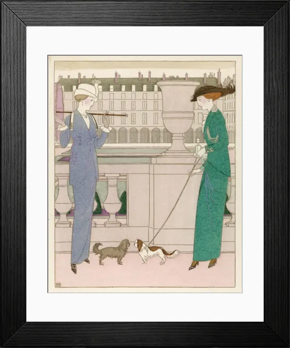 Framed Print : Social / Walking Dogs 1913 Framed Print : Social / Walking Dogs 1913