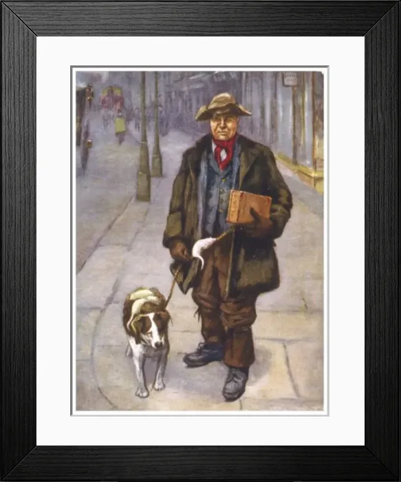 Framed Print : Rat Catcher and Dog Framed Print : Rat Catcher and Dog