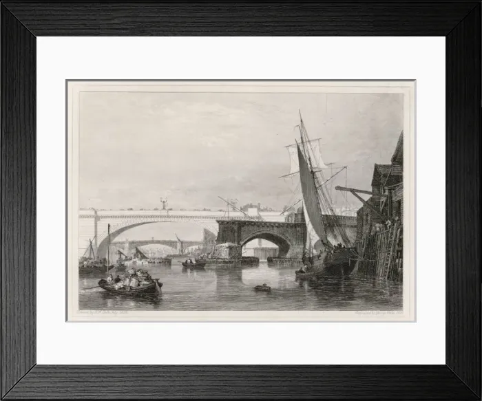 Framed Print : London Bridge 1833 Framed Print : London Bridge 1833