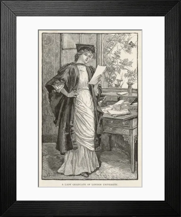 Framed Print : Lady Graduate 1885 Framed Print : Lady Graduate 1885