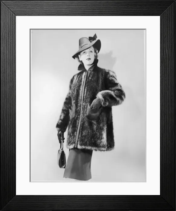 Framed Print : Brown Seal Coat 1930S Framed Print : Brown Seal Coat 1930S