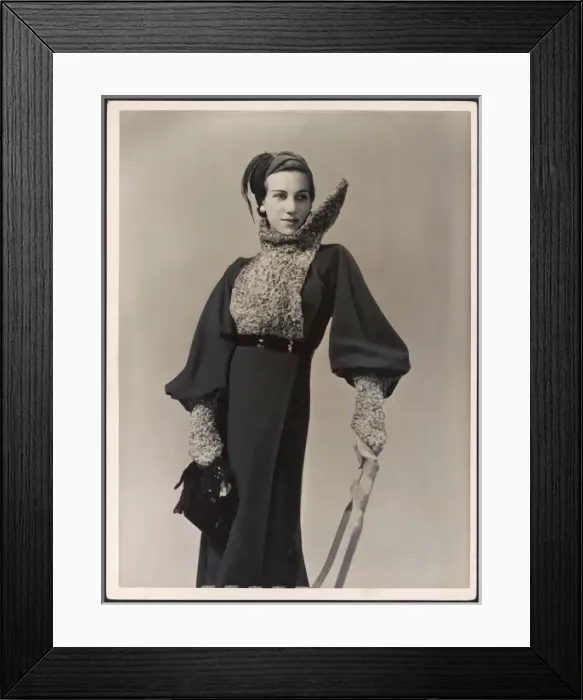 Framed Print : Astrakhan Trim Coat 30S Framed Print : Astrakhan Trim Coat 30S