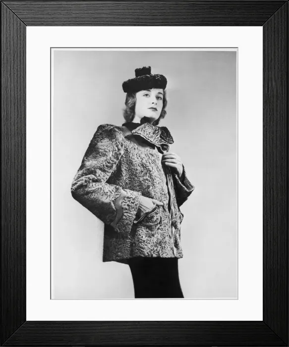 Framed Print : Indian Lamb Coat 1930S Framed Print : Indian Lamb Coat 1930S