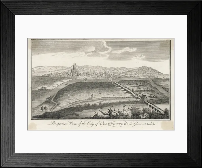 Framed Print : View of Gloucester C18Th Framed Print : View of Gloucester C18Th