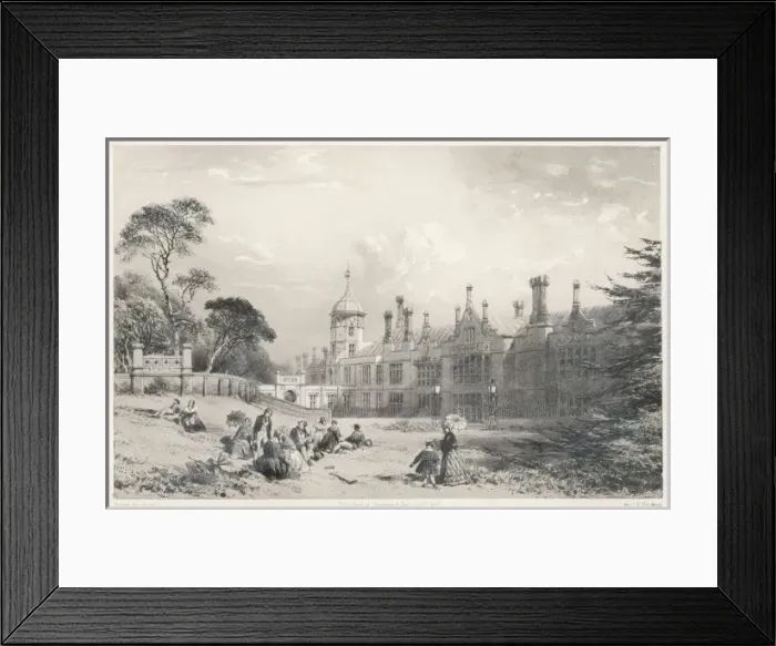 Framed Print : Cobham Hall, Kent 1843