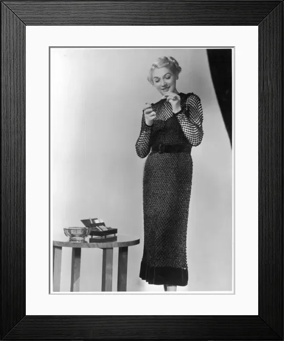 Framed Print : Cocktail Frock 1930S Framed Print : Cocktail Frock 1930S
