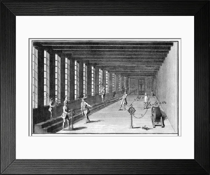 Framed Print : Rope Making: C1760 Framed Print : Rope Making: C1760