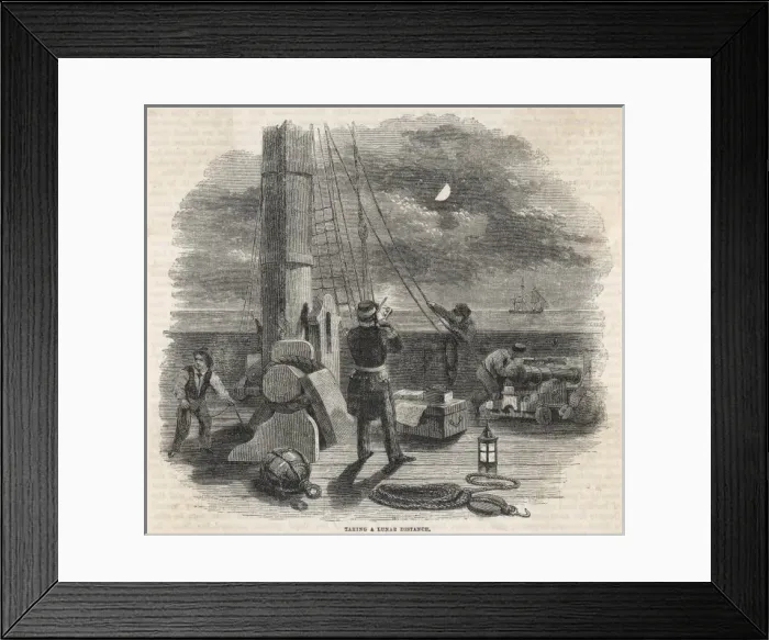 Framed Print : Lunar Navigation / 1862 Framed Print : Lunar Navigation / 1862