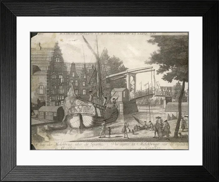 Framed Print : Docks at Haarlem C18Th Framed Print : Docks at Haarlem C18Th