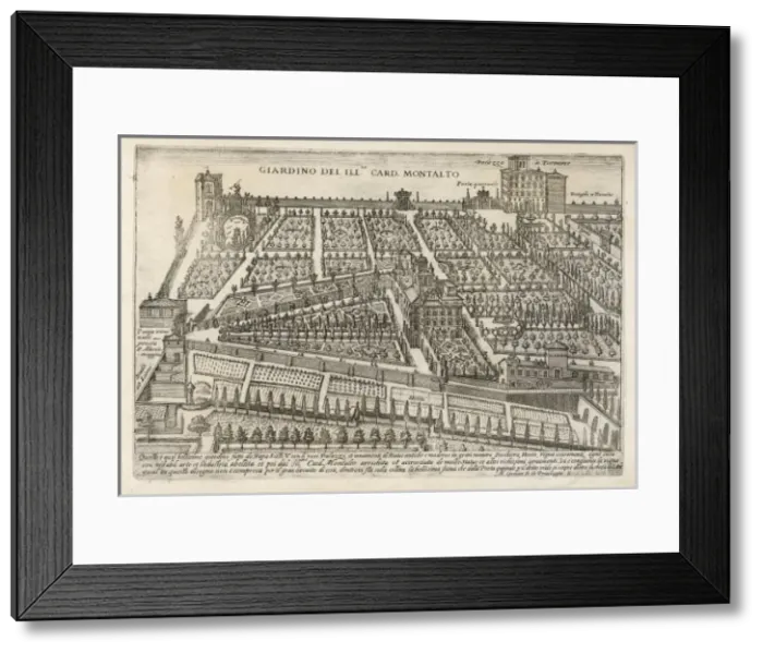 Framed Print : Villa Lante / M Greuter Framed Print : Villa Lante / M Greuter