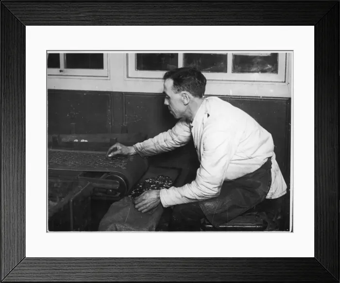 Framed Print : Quality Checking Coins Framed Print : Quality Checking Coins