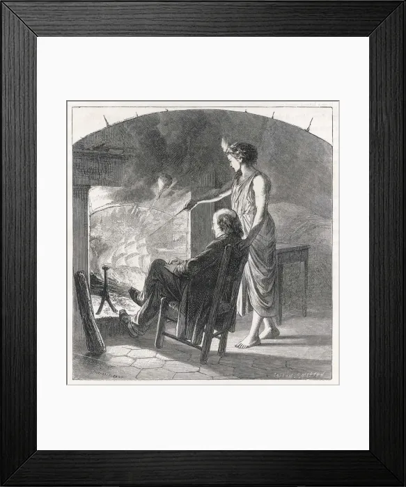 Framed Print : Vision of a Ship in Fire Framed Print : Vision of a Ship in Fire