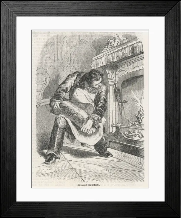 Framed Print : A Log on the Fire / 1856 Framed Print : A Log on the Fire / 1856