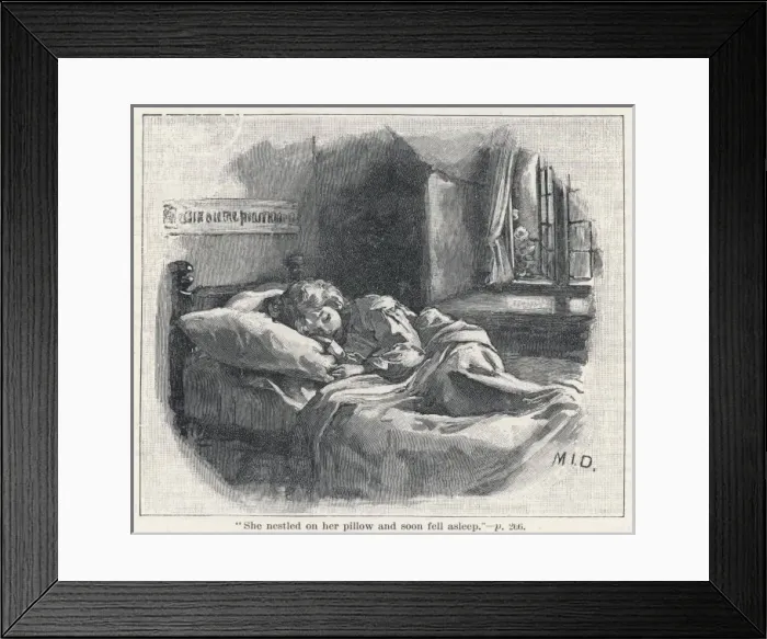 Framed Print : Young Girl Asleep Framed Print : Young Girl Asleep