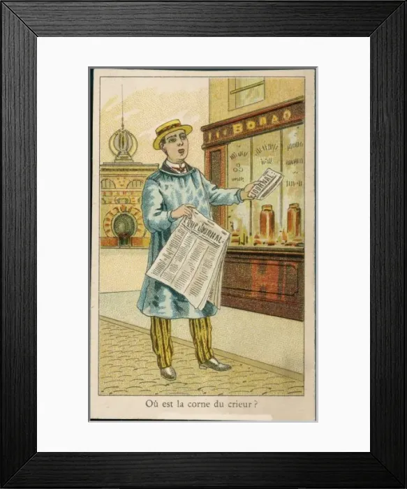 Framed Print : French Newsboy 19C Framed Print : French Newsboy 19C
