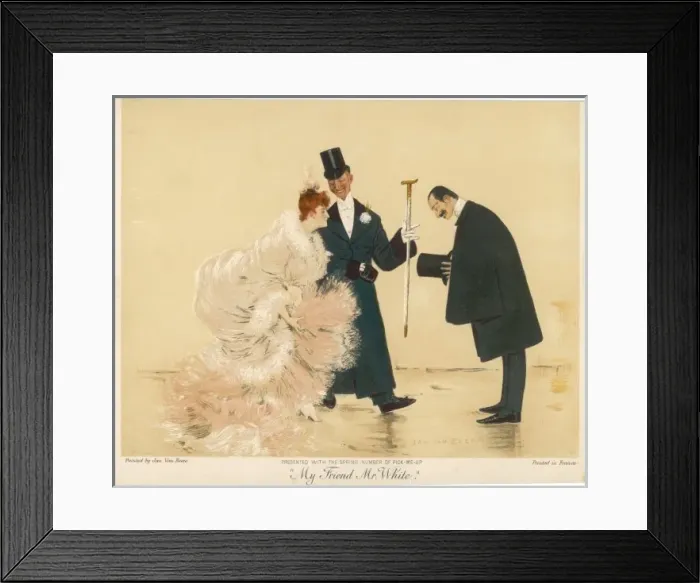 Framed Print : Polite Greeting C1910 Framed Print : Polite Greeting C1910