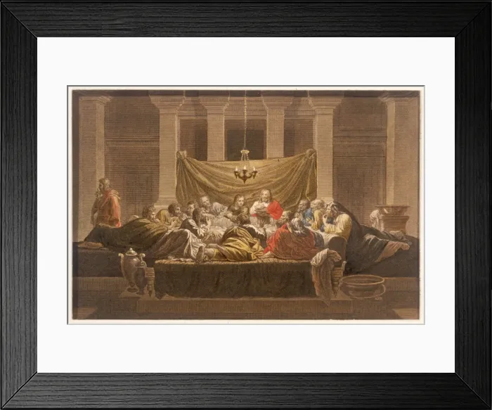 Framed Print : Jesus Last Supper 18C Framed Print : Jesus Last Supper 18C