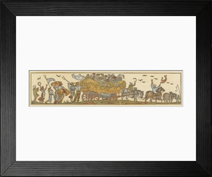 Framed Print : Harvesting Scene Crane Framed Print : Harvesting Scene Crane