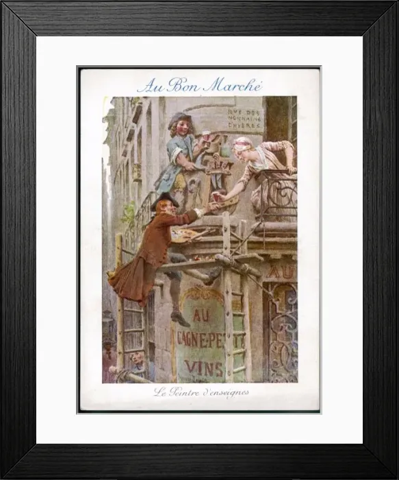Framed Print : French Signwriter C18Th Framed Print : French Signwriter C18Th