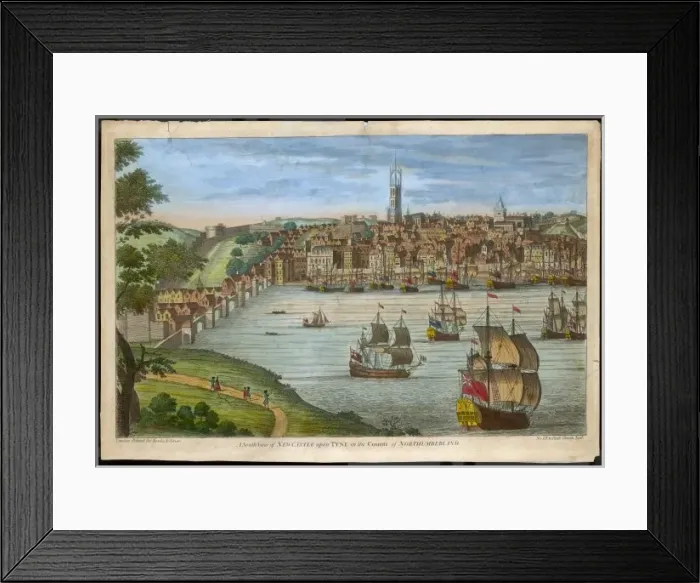 Framed Print : Newcastle Ca 1790 Framed Print : Newcastle Ca 1790