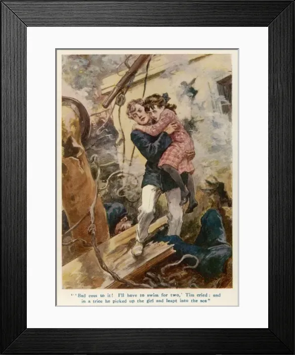Framed Print : Rescuing U-Boat Victim Framed Print : Rescuing U-Boat Victim
