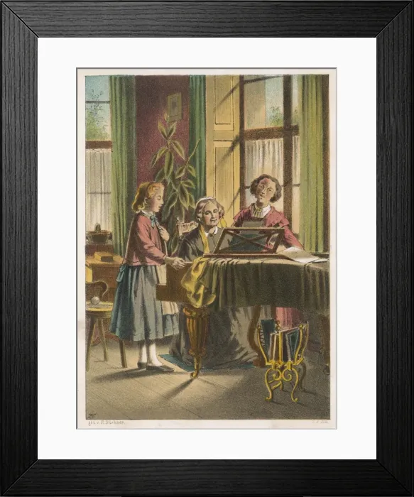 Framed Print : Music at Home, Piano 19C Framed Print : Music at Home, Piano 19C