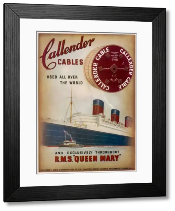 Framed Print : Cunard Queen Mary 1936 Framed Print : Cunard Queen Mary 1936