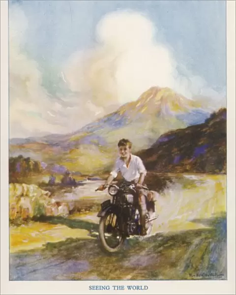 Boy Riding Motor Bike