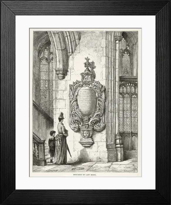 Framed Print : Admiring Tomb in Church Framed Print : Admiring Tomb in Church