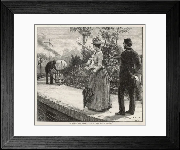 Framed Print : Goodbye on Platform Framed Print : Goodbye on Platform