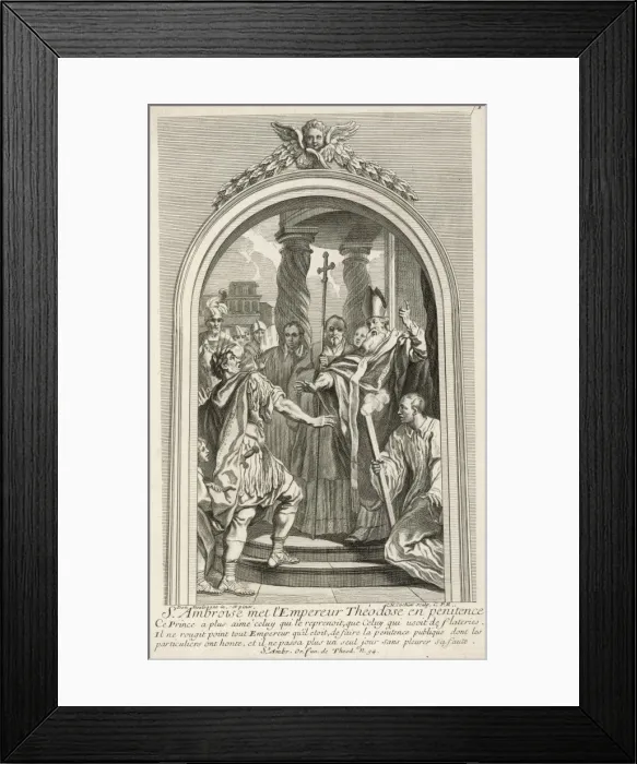 Framed Print : Ambrose and Theodosius