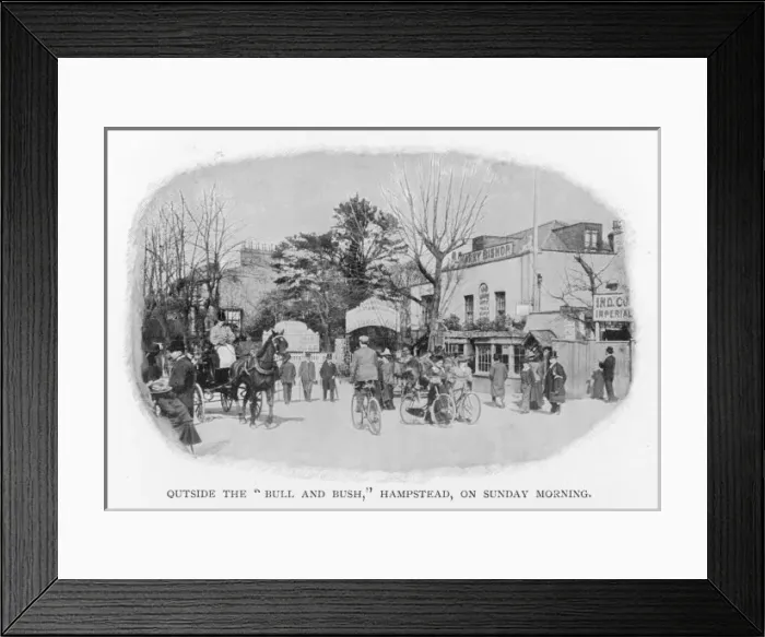 Framed Print : BULL & BUSH / HAMPSTEAD Framed Print : BULL & BUSH / HAMPSTEAD