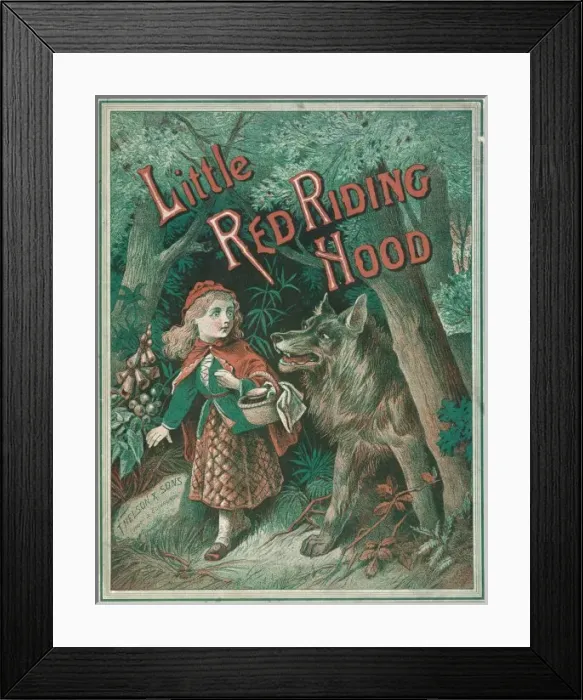 Framed Print : Red Riding Hood & Wolf Framed Print : Red Riding Hood & Wolf