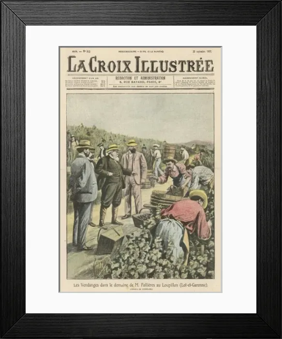 Framed Print : Vintage Scene, France Framed Print : Vintage Scene, France