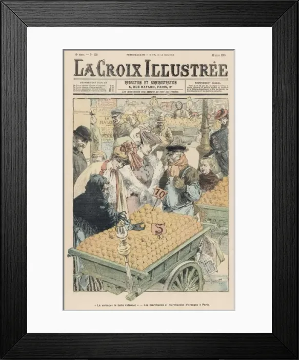 Framed Print : Selling Oranges Instreet Framed Print : Selling Oranges Instreet